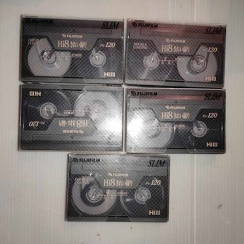 Hi-8 cassettes used, pack of 5 pieces