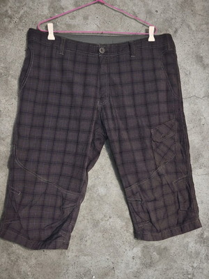 Bergans of Norway Utne Plaid Hiking Shorts Men XL gray purple