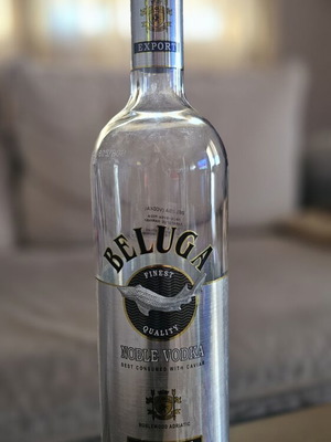 Beluga empty bottle like new for decoration or crafts