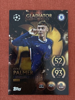 Cole Palmer Gladiator GLE7 Topps Match Attax limited edition
