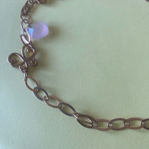 Comete pendant rose gold like new, length 60cm