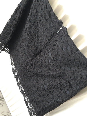 Mini black skirt size small like new with lace and lining