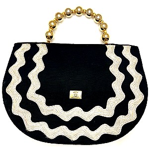 Moschino Redwall Gold Pearl handbag