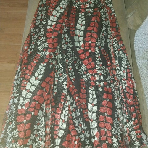 Marks & Spencer skirt with elastic waist like new, black and multicolor XXL