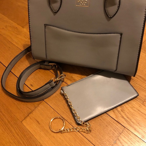 VQF Polo Line gray women's shoulder and crossbody bag like new