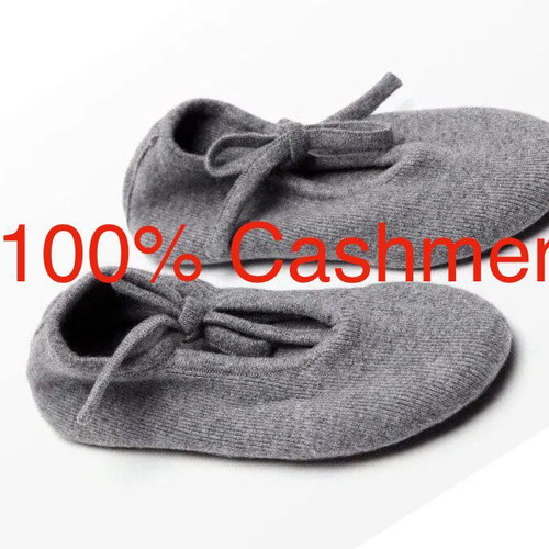Zara cashmere indoor ballerinas like new, gray