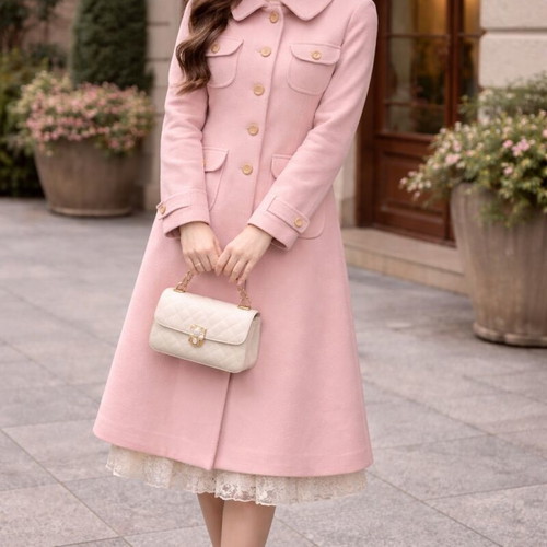 Zara coat romantic vintage used, pink, size S