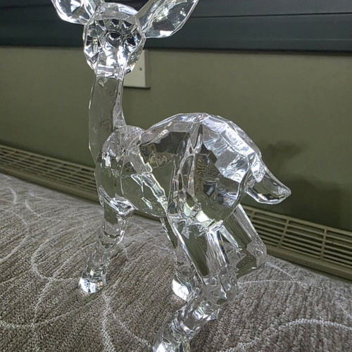 Vintage decorative deer like new made of plexiglass or resin