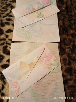 Correspondence used with envelope and sheet in each set