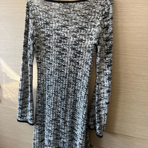 Knitted dress black and white S/M like new