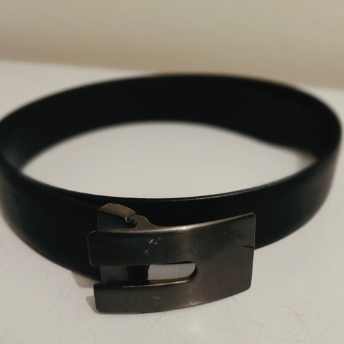 Nino Venturi men's leather belt Vera Pelle like new, black, 110 cm