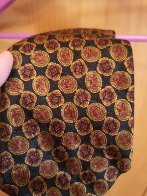 Vintage γραβάτα passenger μεταχειρισμένη, 100% μετάξι, καφέ και κόκκινη