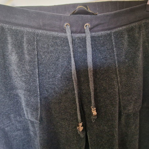 SugarFree velour grey anthracite tracksuit pants, size M