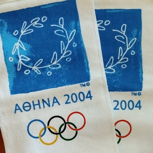 Olympic Games Athens 2004 small flags like new