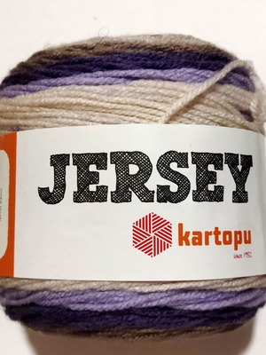 Kartopu Jersey yarn new, multicolor wool acrylic blend