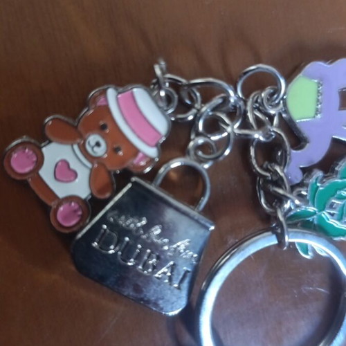 Dubai keychain with 5 charms