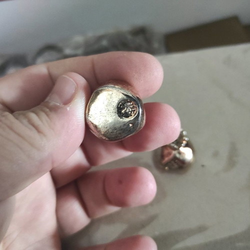 Silver pomegranates used, sealed 925, pack of 2