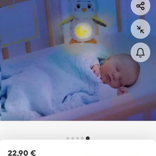 Baby Clementoni Plush Sleep Owl with Light like new for 0+ months