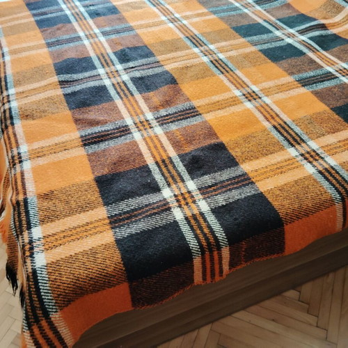 Rhodope wool blanket like new, orange, 155x230 cm