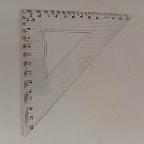 Trigonometry instruments set used, 2 rulers, 9 triangles, 7 protractors