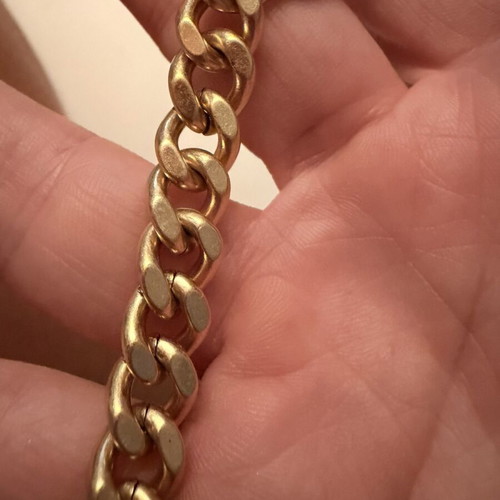 Gucci Vintage Interlocking GG Chain Bracelet Gold Tone Adjustable
