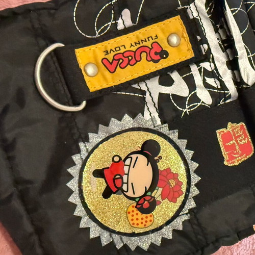 Mini crossbody bag Pucca Funny Love black like new