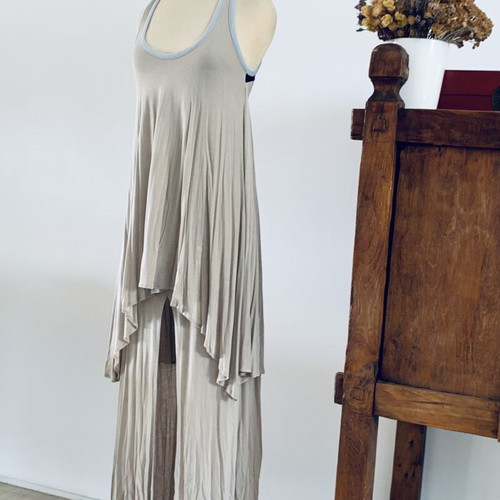 Asymmetric dress Stelios Koudounaris used, black and beige, size S