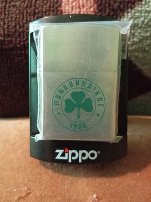Αναπτήρας Zippo σαν καινούργιος, με λογότυπο Παναθηναϊκός