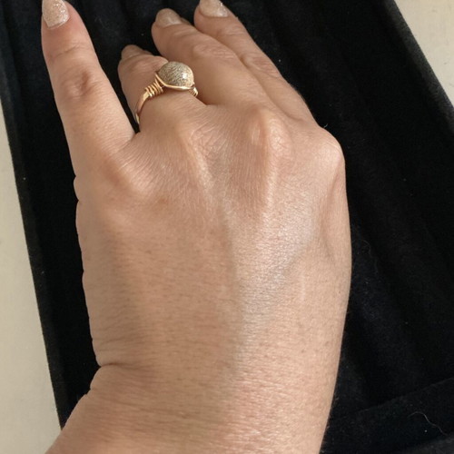Handmade jasper earrings and adjustable brass ring set