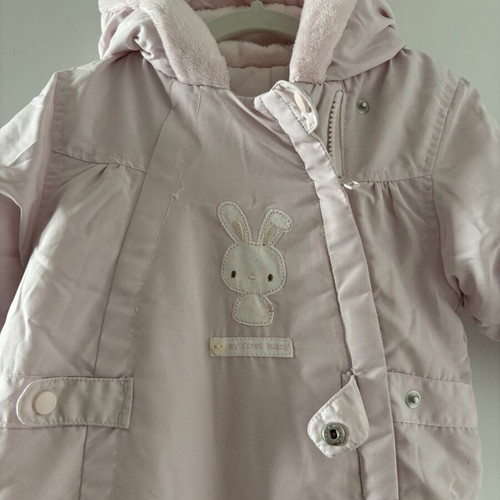 Baby warm jumpsuit used, pink, 9-12 months