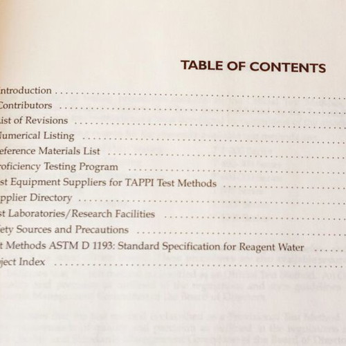 TAPPI Technology Park 200-01 Test Methods book like new in English