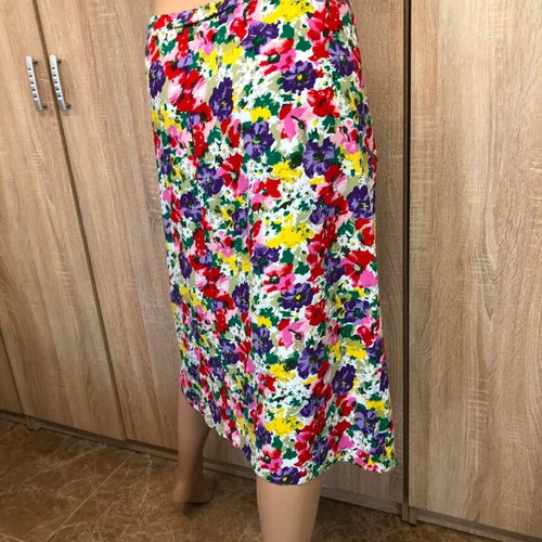 Floral linen skirt, size XL