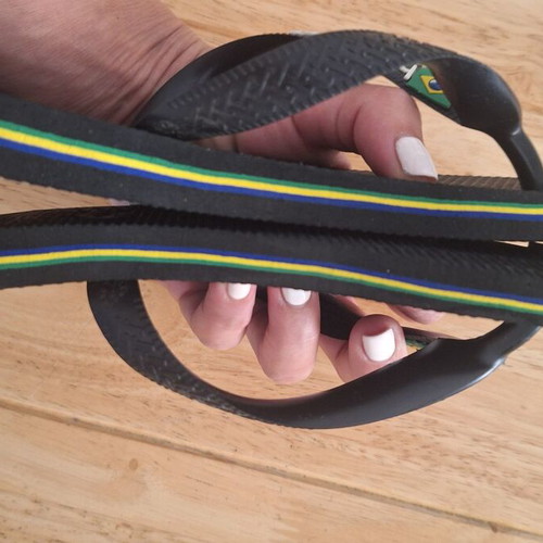 Havaianas kids flip-flops 31-32 like new black unisex