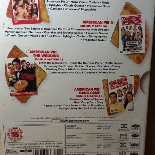 American Pie 4-Play DVD set like new with English subs