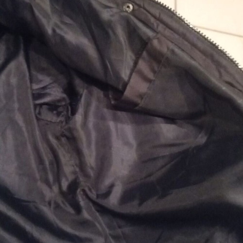 Unisex jacket with fur hood used, black, size XL
