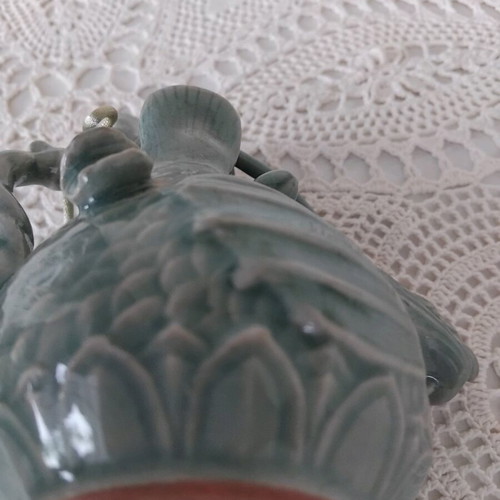 Korean Seladon Teapot with Dragon Design like new