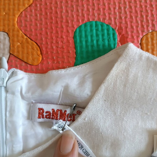 Rammer white dress size 3 new cotton