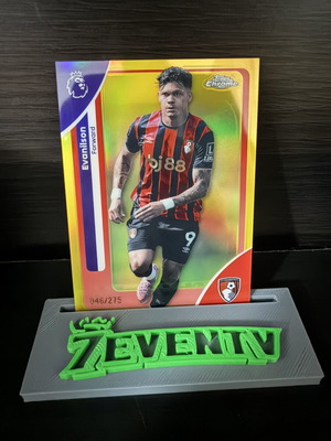 Evanilson 2025-26 Topps Chrome Premier League Yellow Refractor card #8