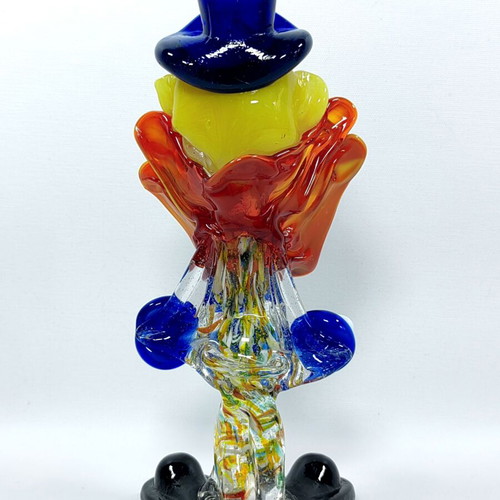 Murano Venetian Art Glass Clown Figurine 21cm H. like new