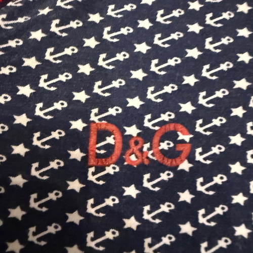 D&G top, blue multicolor, size S