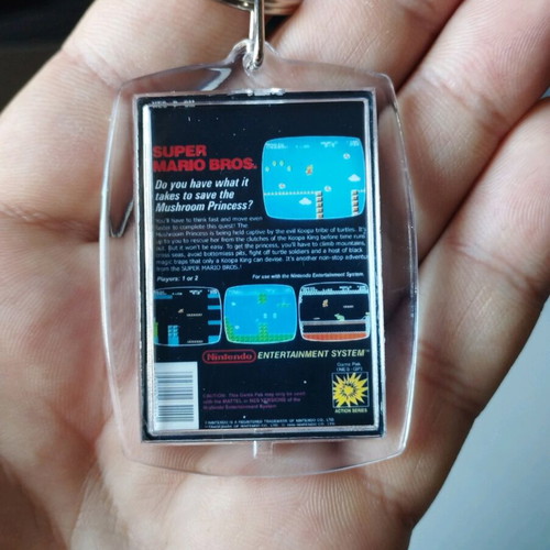 Super Mario Bros NES keychain new, acrylic