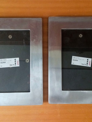 IKEA Glana metal photo frames set of 2 used 15x20cm