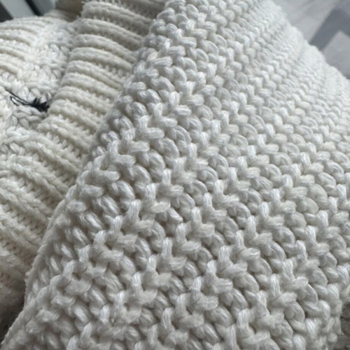 White knitted blouse used, size S