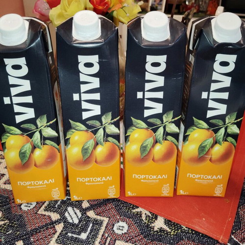Viva orange fruit drink pack of 4 x 1L new