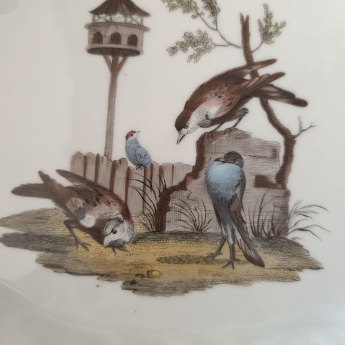 Limoges Deshoulières deep porcelain serving plate like new, Metropolitan Museum collection