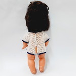 Vintage rubber baby doll 60s with open/close eyes and original shirt