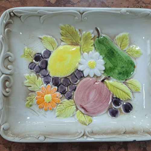 Vintage Fruit Serving Platter Decorative Porcelain Made in Japan