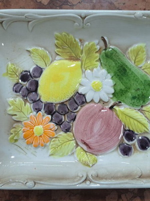 Vintage Fruit Serving Platter Decorative Porcelain Made in Japan