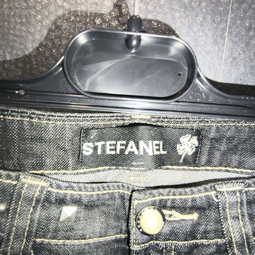 Stefanel Y2K Capri Studded Jeans like new, dark gray