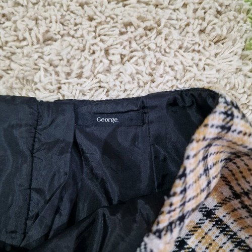 George UK tweed mini skirt size S, like new, black and yellow